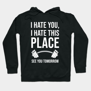 I Hate You, I Hate This Place, See You Tomorrow Hoodie